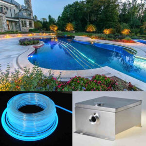 Éclairage optique sous-marin de fibre de piscine de roue de couleur de SANLI LED 80W LED